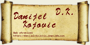 Danijel Kojović vizit kartica
